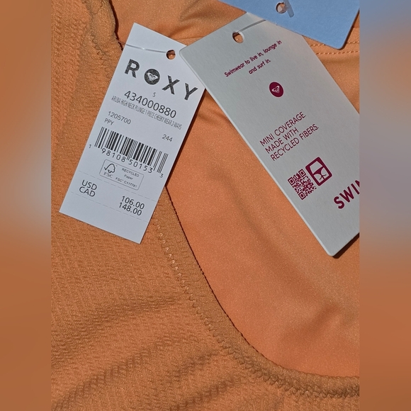 NWT‎ Roxy Women's Aruba One Piece Size SM Papaya - Picture 5 of 6